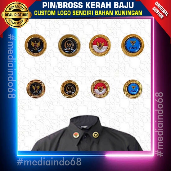 Brass Shirt Collar PIN/BROS (Custom Logo) | Shopee Philippines