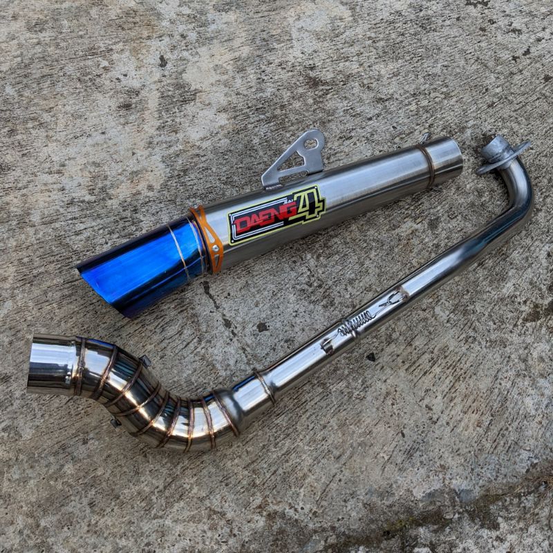 Daeng sai4 Canister open pipe 51mm for Wave 100 110 125 Xrm 100 110 125