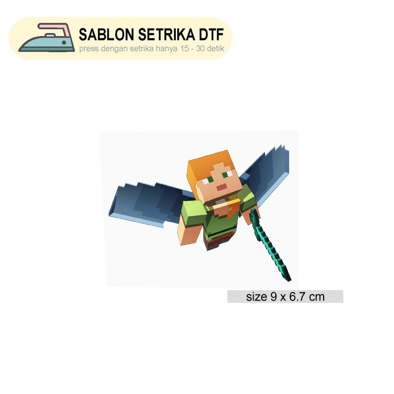 Minecraft Alex Is Flying Screen Printed Sticker | Shopee Philippines
