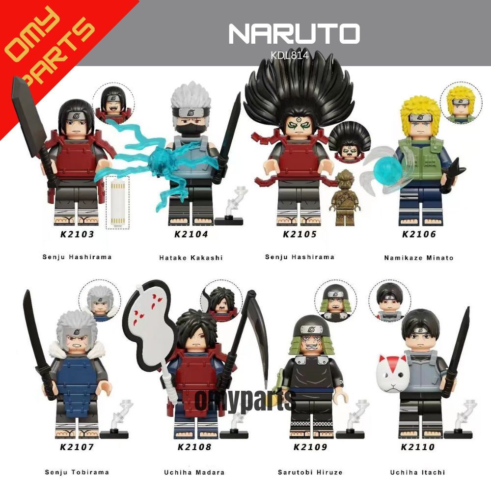 Kdl814 NARUTO MINATO HASHIMA UCHIHA MADARA KAKASHI LEGO Character Home ...