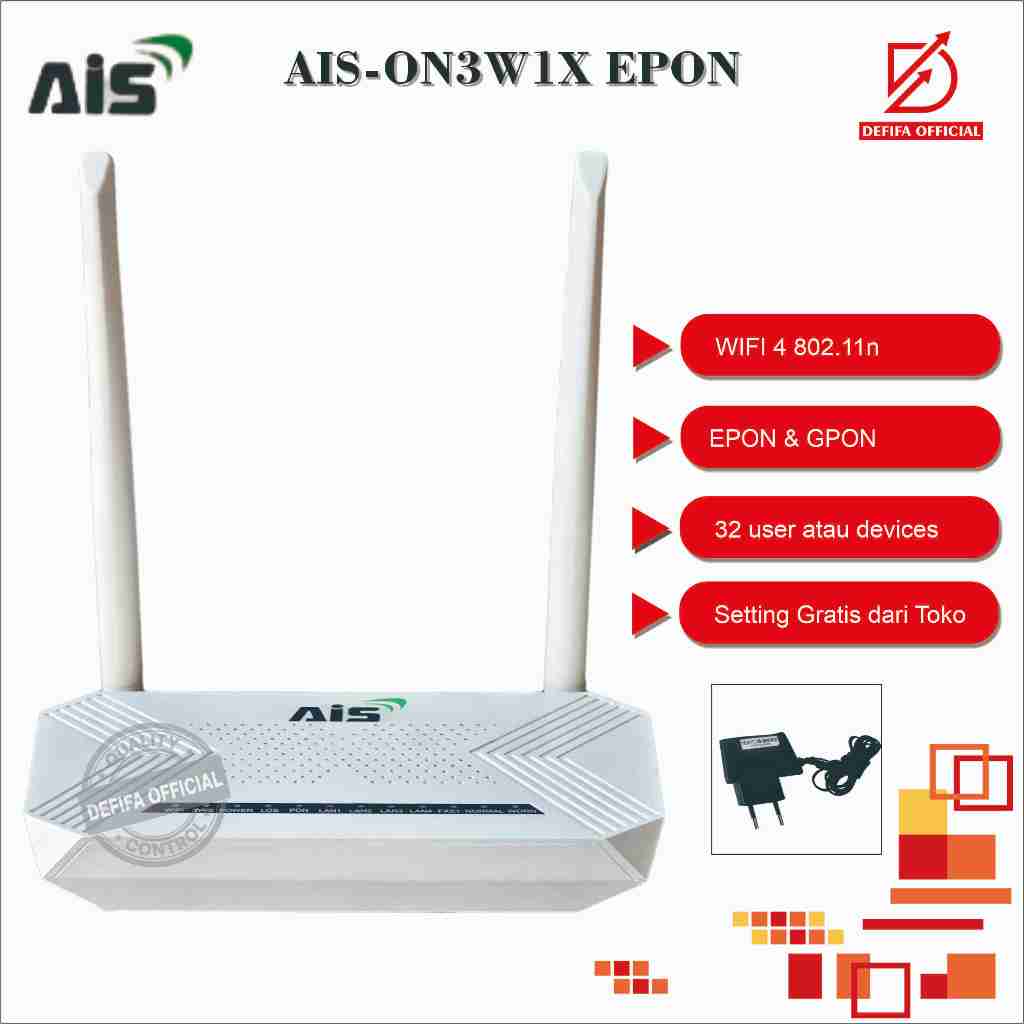 Modem FTTH Wireless Wifi Router AIS-ON3W1X ONT EPON ONU | Shopee ...