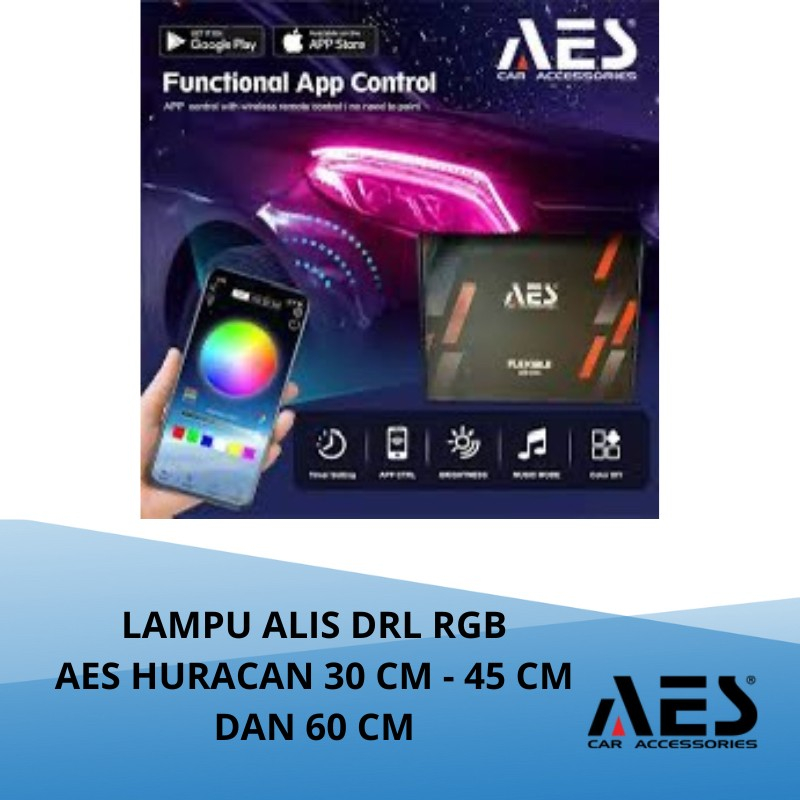 Aes HURACAN DRL EYEBROWS 30 CM / 45 CM / 60 CM RGB BLUETOOTH CONTROLLER ...