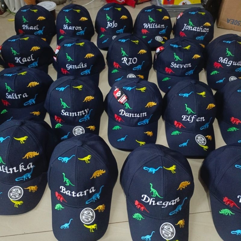 Free Dino baseball cap embroidered with names / Children's hat ...