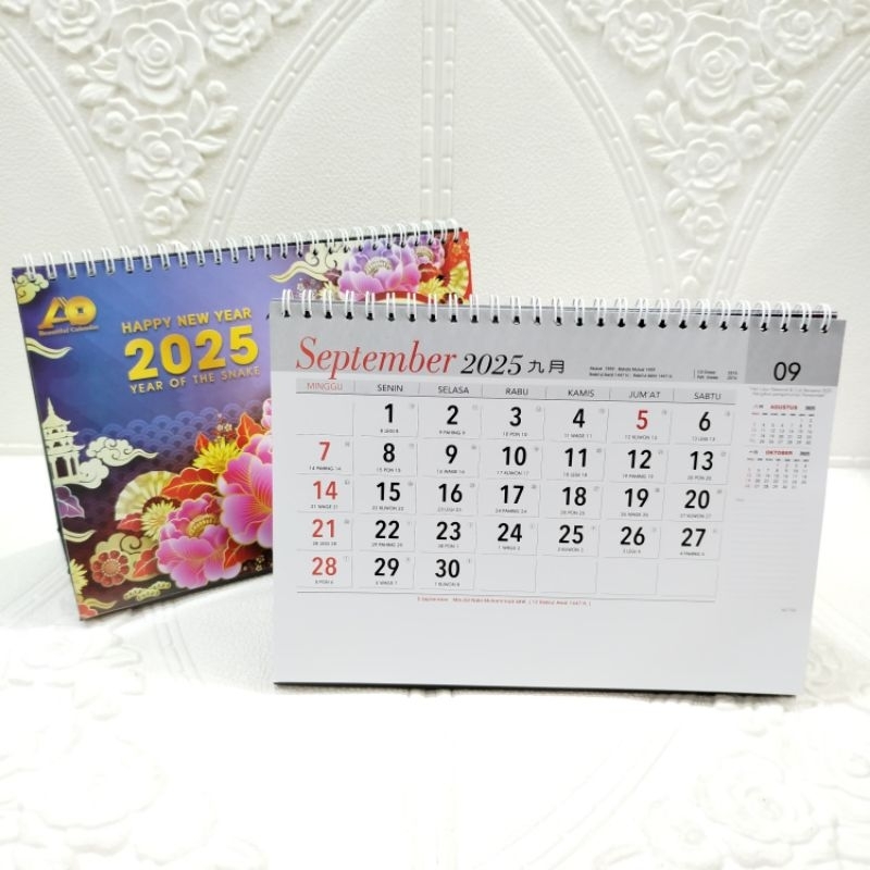 HITAM 2025 WIDE MODEL BLACK NUMBER TABLE WORK CALENDAR | Shopee Philippines