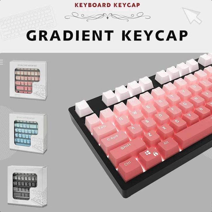 [Cheap] Zifriend 132key Front/Side Engraved Gradient Keycap PBT Pink ...
