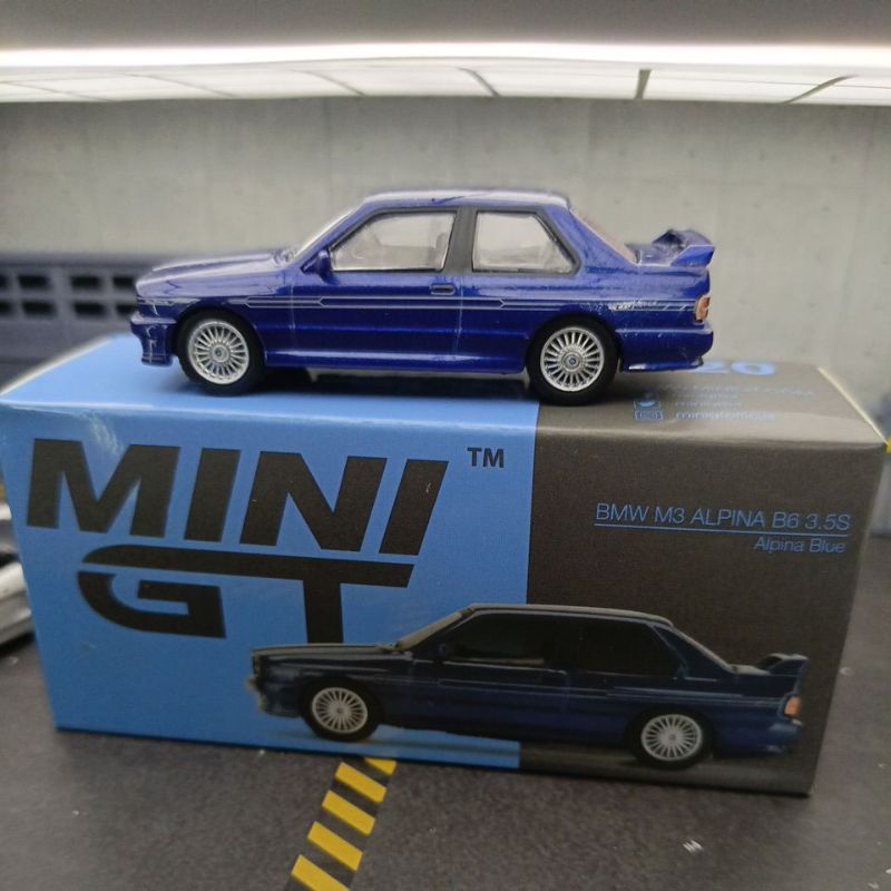 Mini GT BMW M3 E30 Alpina B6 3.5S Alpina Blue Color RHD MGT No 120 Evo ...