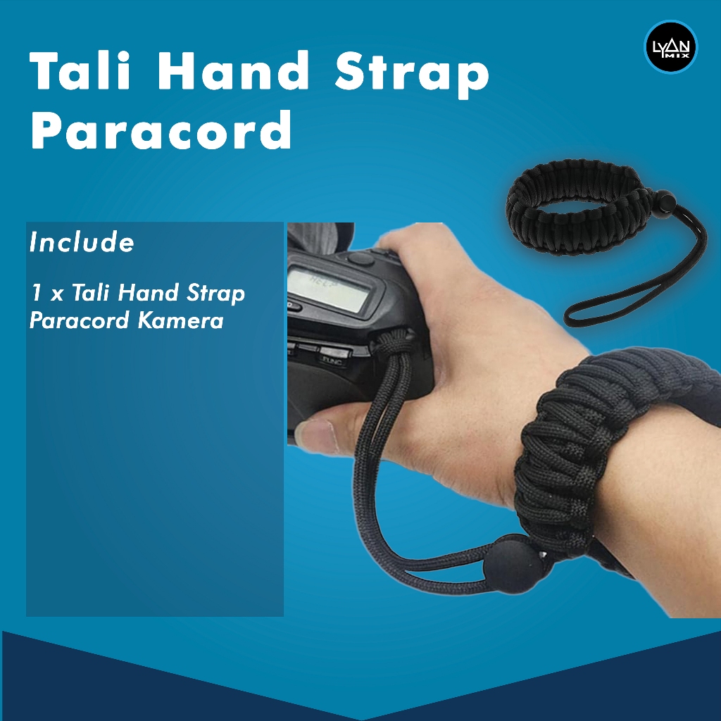 Hand Strap camera Wrist strap camera Paracord Strap - BLACK | Shopee ...