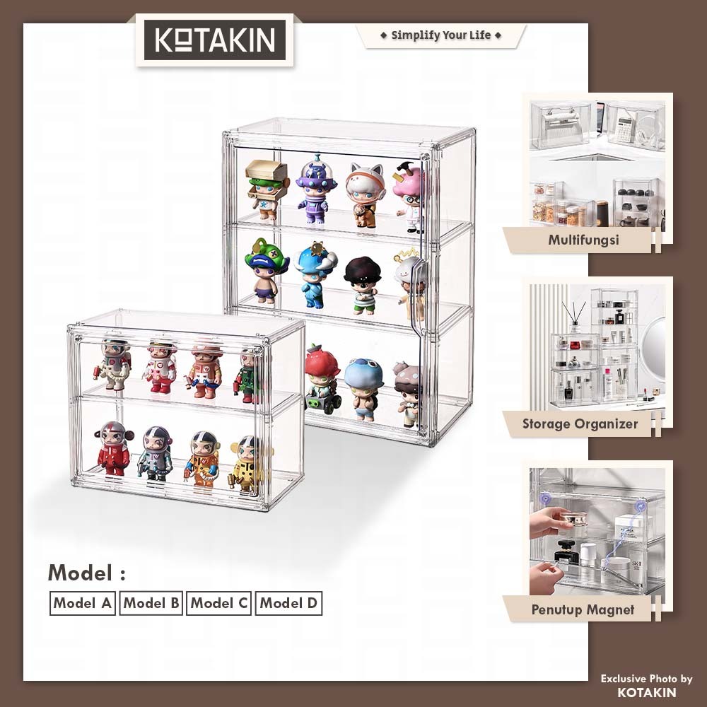 Kotakin Toy Cabinet Acrylic Shelf Display Case Lego Action Figure ...