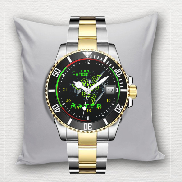 VENOM RAZER Men's Watch Stainless Steel Date Silver Gold Adult Men's ...