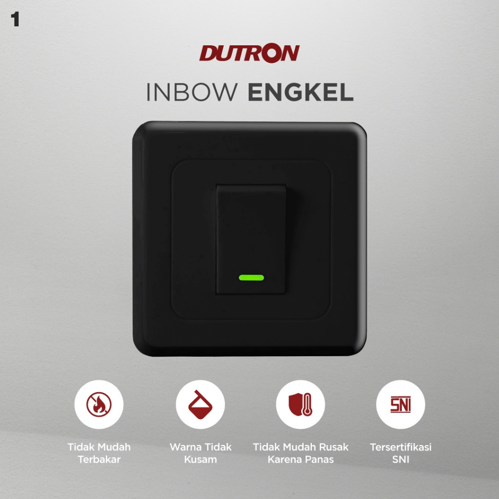 HITAM Dutron Single Ankle Switch Black Wall Mounted Single Switch Inbow ...