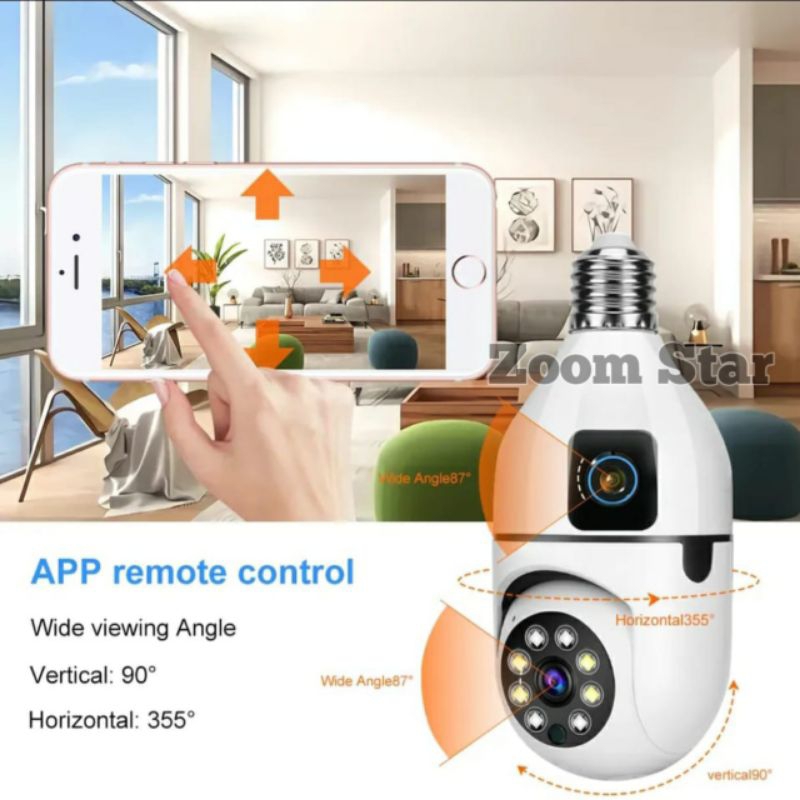 Ip camera Panoramic camera bulb cam CCTV spy camera / surveillance ...