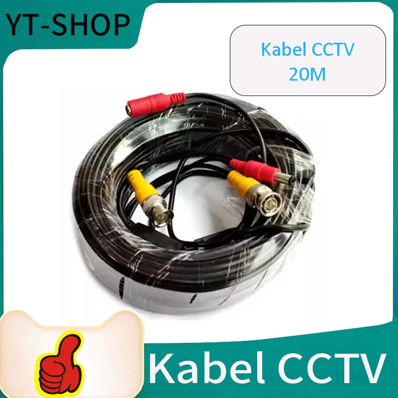 RG59 cable set male female connector 20m rg59 cctv camera cable ...