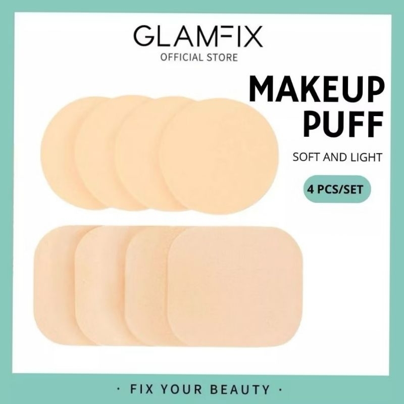 Glamfix Loose Powder Puff - Star Compact Sponge Circle Square - Powder ...
