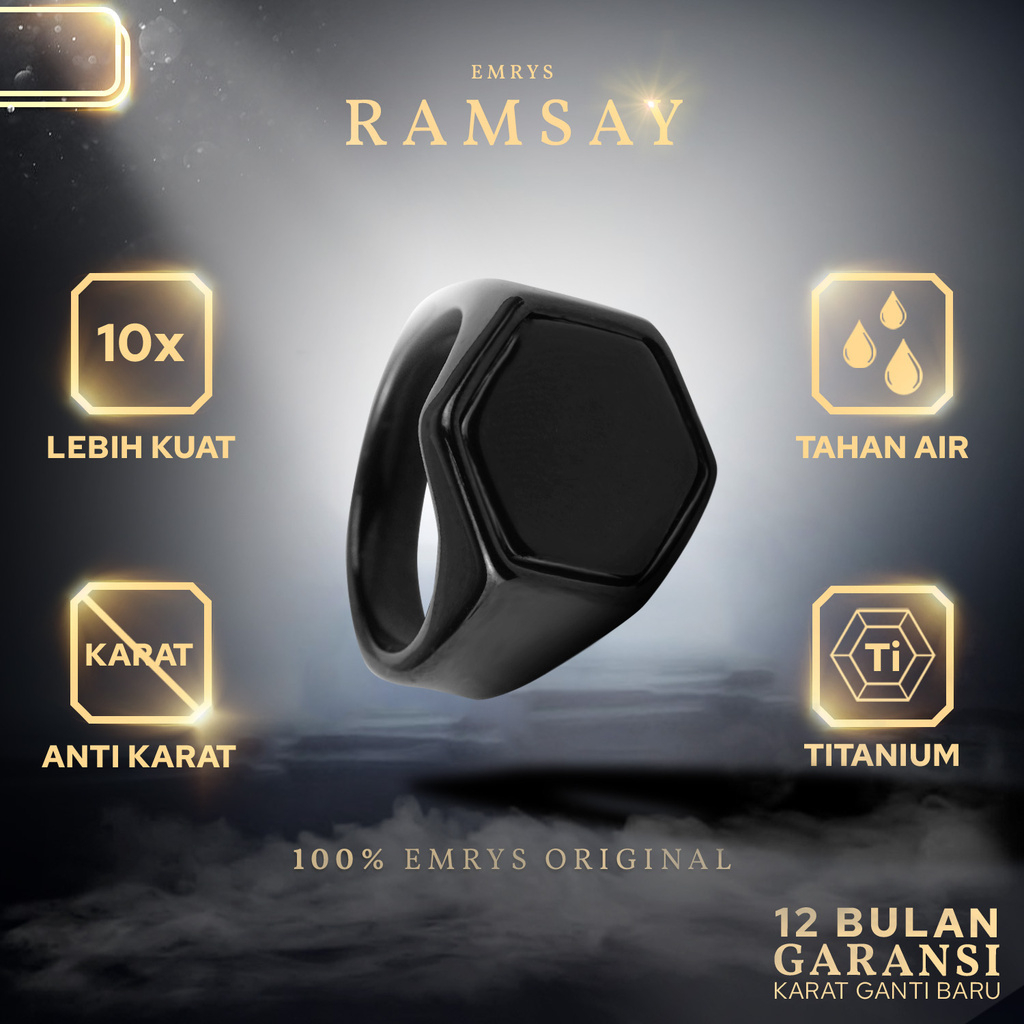 BUY 1 FREE 2 GIFT Real Titanium Anti-Rust Premium Ring RAMSAY Titanium ...