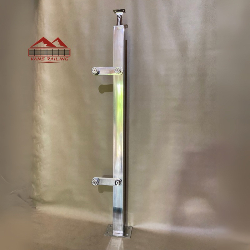 Single WING HOLLOW POLE STAIR RAILING/BLAN GLASS STEINLESS SUS201 ...