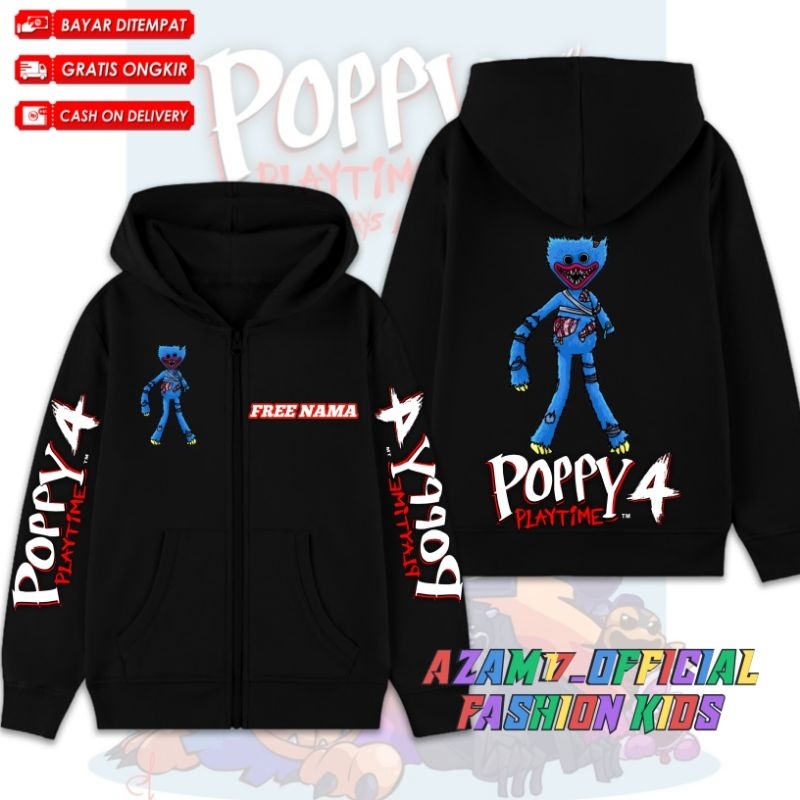 Poppy Playtime 4 Children's Hoodie Jacket Huggy Wuggy Free Name ...