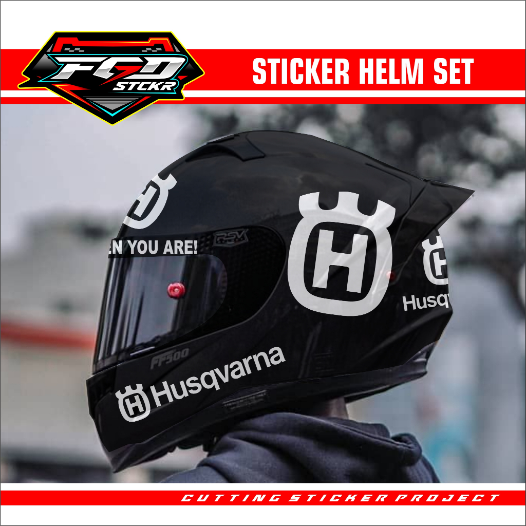 HELMET STICKER - HUSQVARNAcutting stiker SET FOR HELMET Helmet Sticker ...