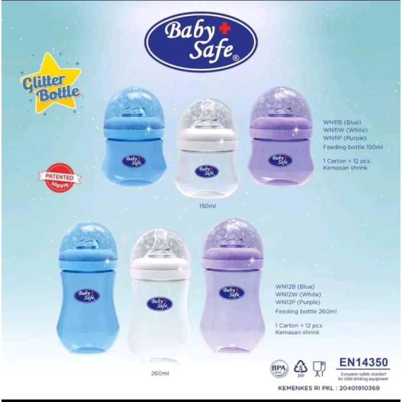 Baby SAFE WIDE NECK MILK FLOW MILK BOTTLE WNS01/WNS02/ WN001/WN002 ...
