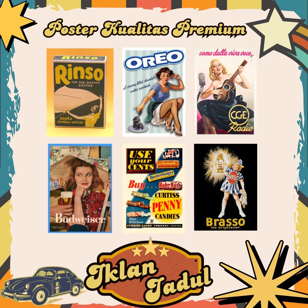 Old School Advertising Posters And Stickers/Old School Wall Posters/Old