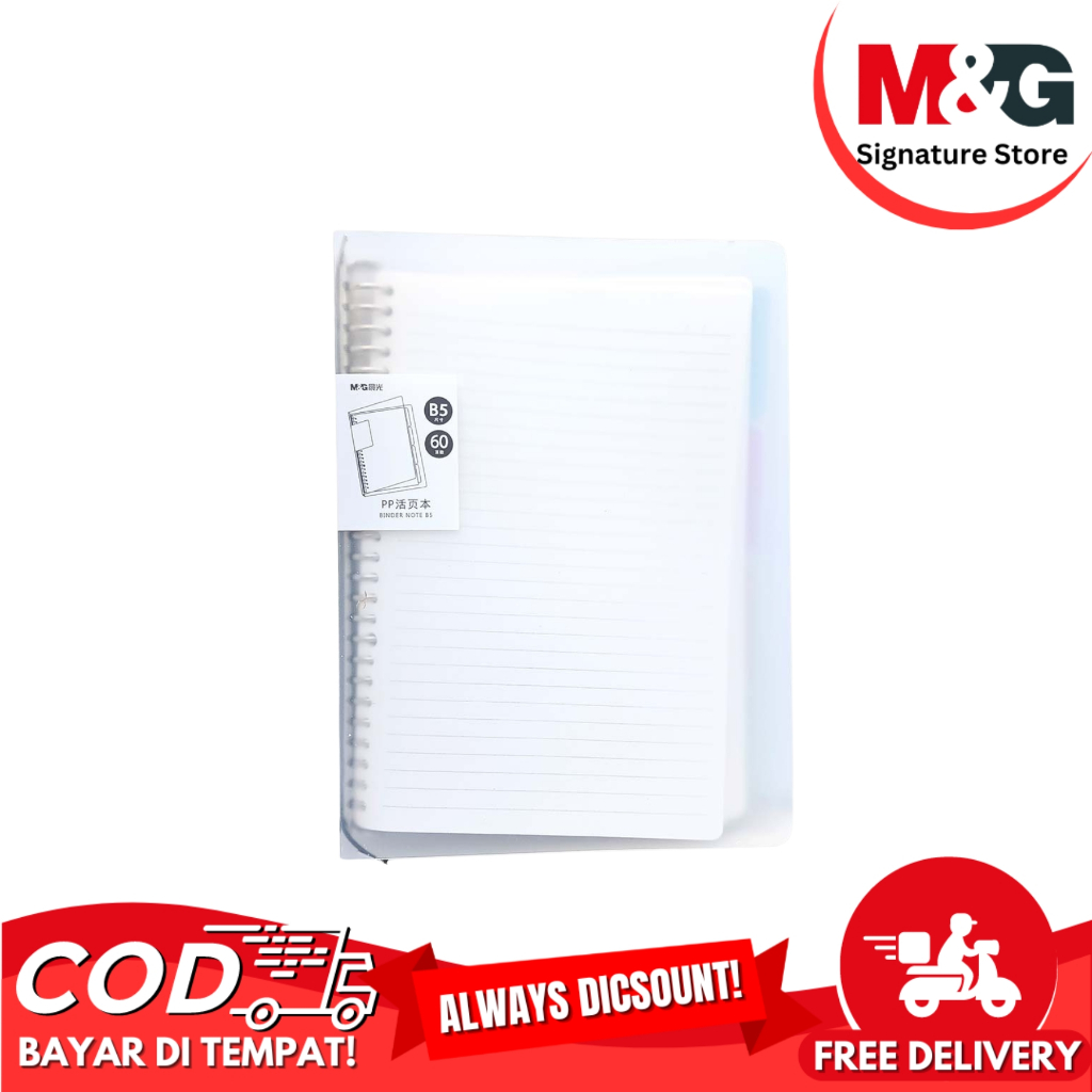 Binder Rope size B5 Transparent M&G Transparent Binder Note Strap Cover ...