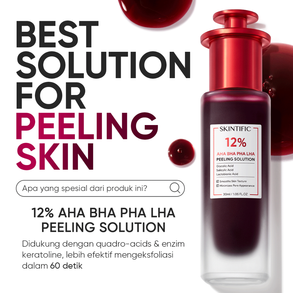 Skintific - Acid Peeling Solution Serum 30ml | Exfoliating with AHA BHA ...