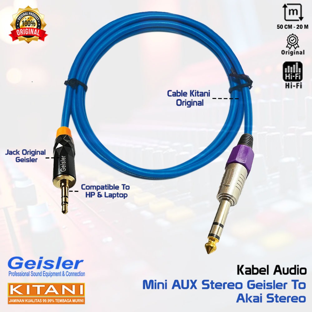 Aux Cable/Mini Stereo Instrument Cable 3.5 to Akai Stereo - Kitani ...