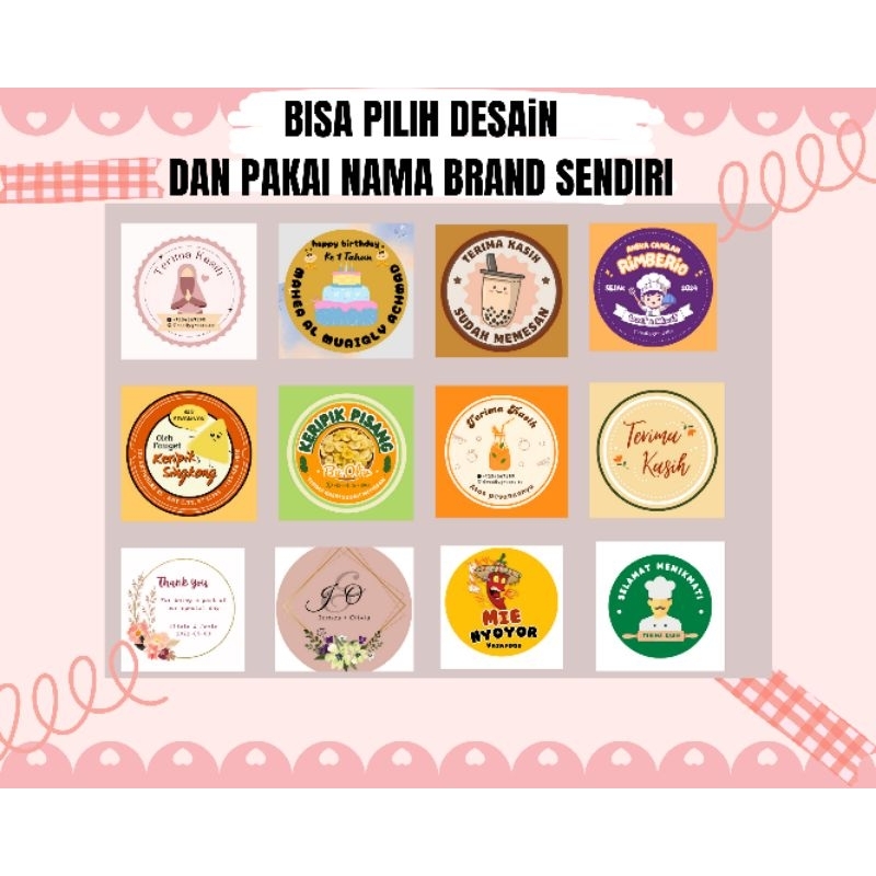 Food Packaging LABEL Sticker/Round LOGO/Round Sticker | Shopee Philippines