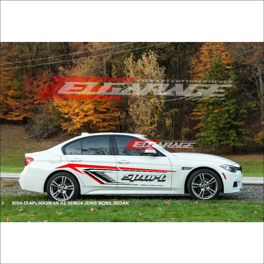 New car stickers for sedan vios etc. sedan car side body stickers ...