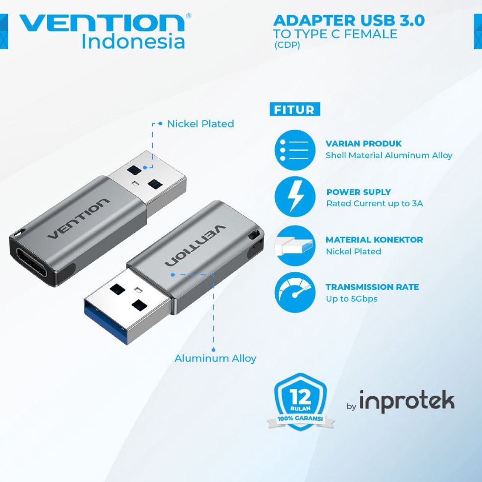 Direct Atc Vention USB Adapter 3 to Type C Female | Shopee Philippines