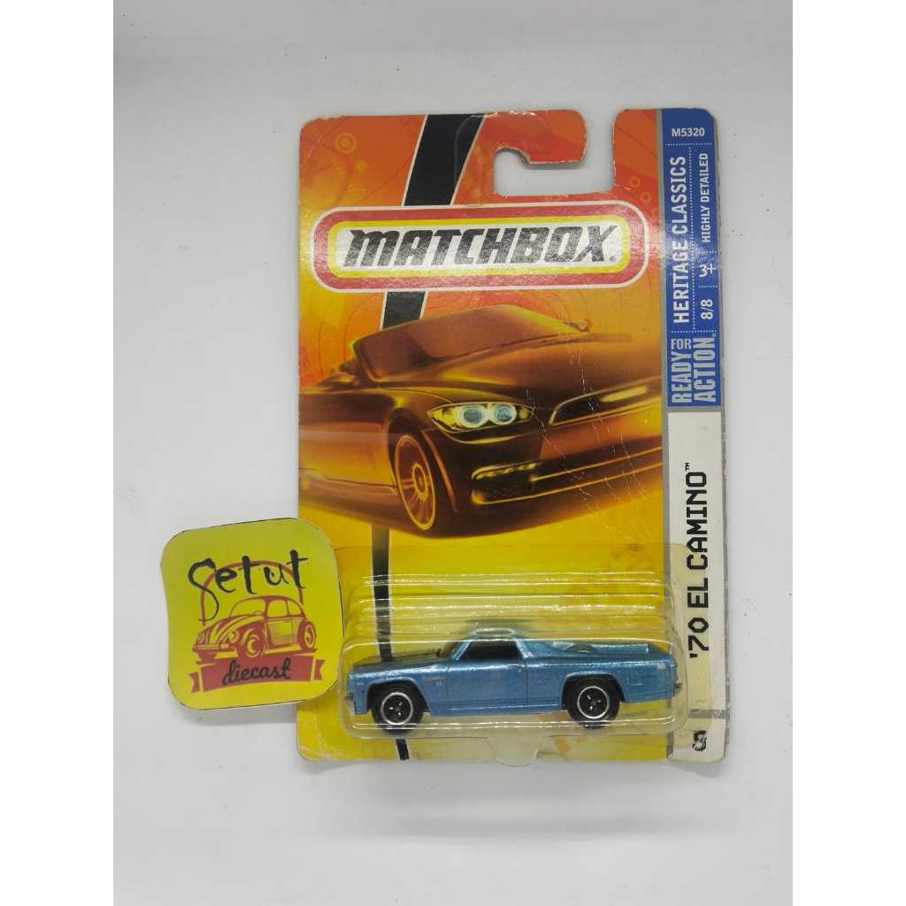 Matchbox 70 EL CAMINO LIGHT BLUE BLUE OLD CARD BLISTER Crack | Shopee ...