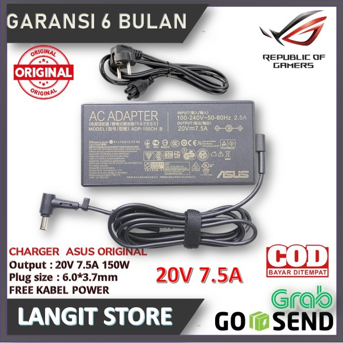Adaptateur Chargeur Secteur 150W 6.0mm pour ASUS G531GT G531G FX505GT
