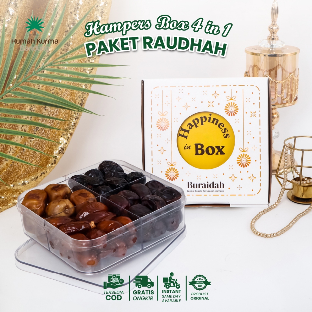 Hampers Assorted Dates Box 4 in 1 Divider Healthy Organic Snacks ...