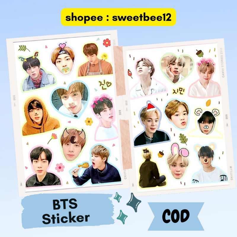 Bts KPOP Cute Aesthetic A6 Sticker (Vol3) | Shopee Philippines