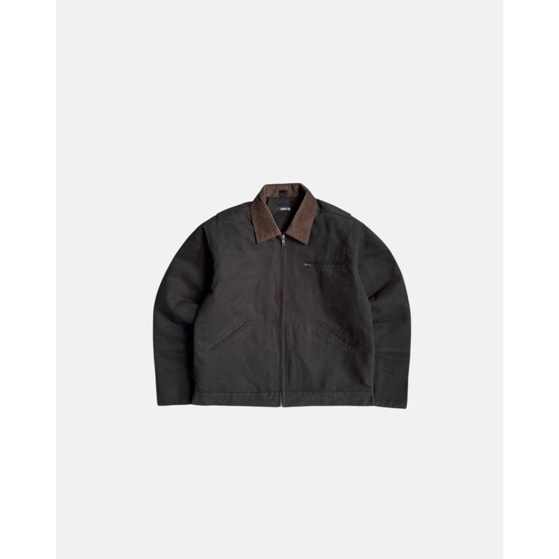 Timbre Work Jacket Quilted Black Collar Brown | Shopee Philippines