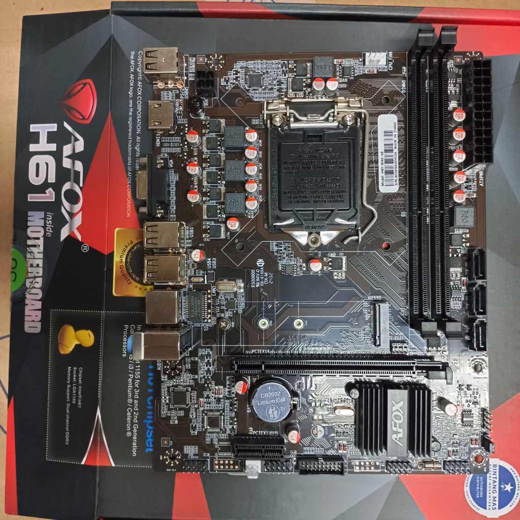 Afox H61 DDR3 Intel LGA 1155 Motherboard Supports M.2 NVME | Shopee ...