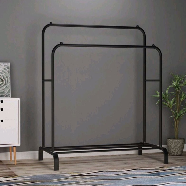 GANTUNGAN 2 Tier Double Big Stand Aesthetic Clothes Hanger for ...