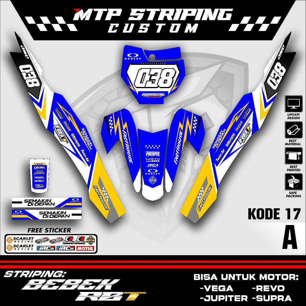 MTP Sticker RBT/GTX VEGA R NEW Latest Modified RBT Bebek Motorcycle ...