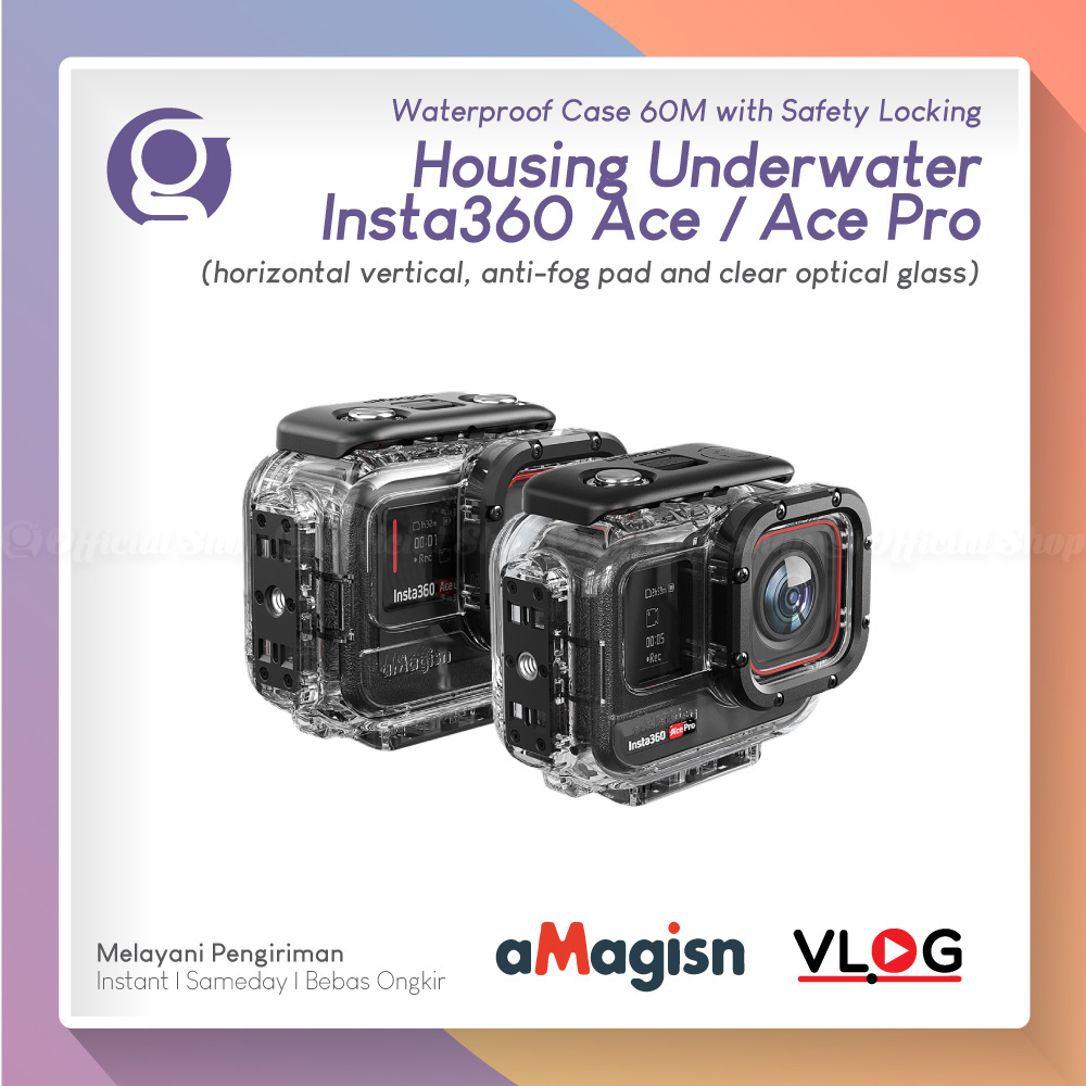 Amagisn Waterproof Case for Insta360 ACE/PRO Casing Dive Underwater 60M ...
