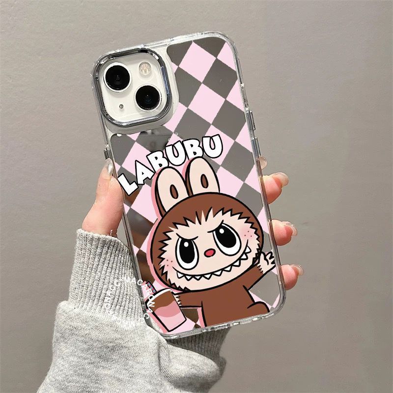 Labubu CHARACTER Pink Frame - Kawaii Spiegel Mirror Case/Glass Casing ...