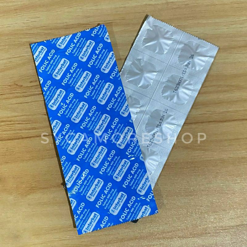 Folic Acid Tab 400 mcg Interbat Folic Acid Strip Packaging | Shopee ...