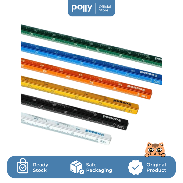 Penco Drafting Scale Ruler 15 cm / Original Premium Ruler | Shopee ...