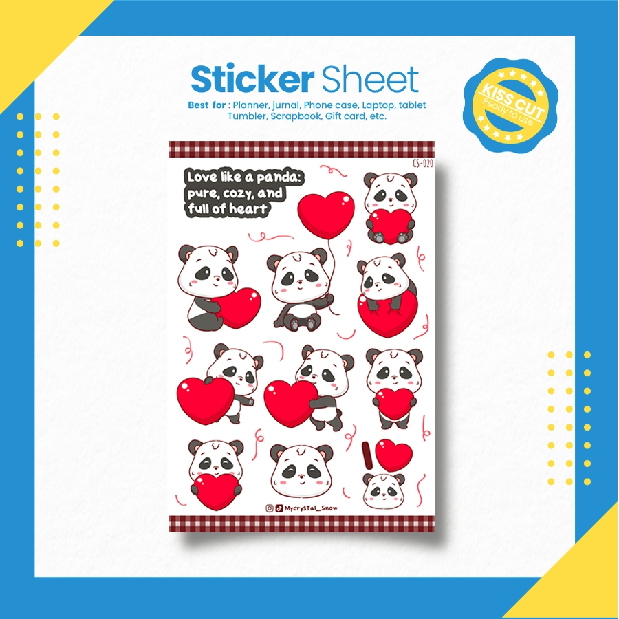 Cute Panda Sticker Collection | Sheet Sticker | Shopee Philippines