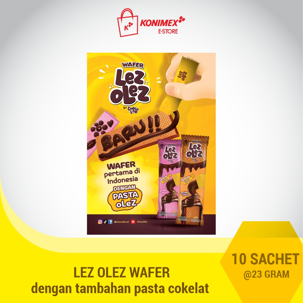 Chocolito Wafer Liez Olez Strawberry 23g - 10 sachets | Shopee Philippines