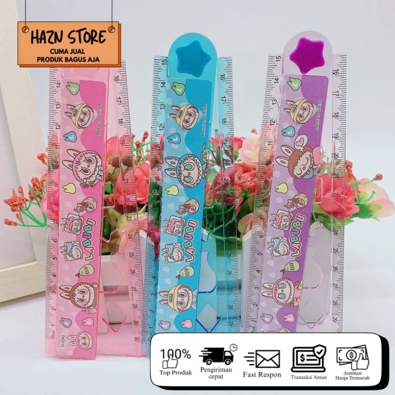 Labubu The Monsters Folding Ruler Premium Cute Children's Characters ...