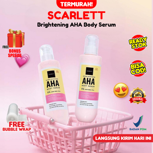 Scarlett Whitening Body Serum AHA 5% Intense Brightening AHA BHA PHA ...