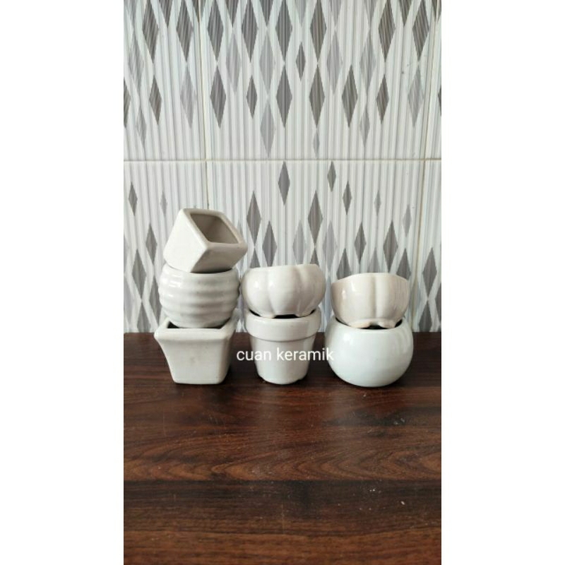 Shito CERAMIC BONSAI POT 1 SET (GET 7 POTS) | Shopee Philippines