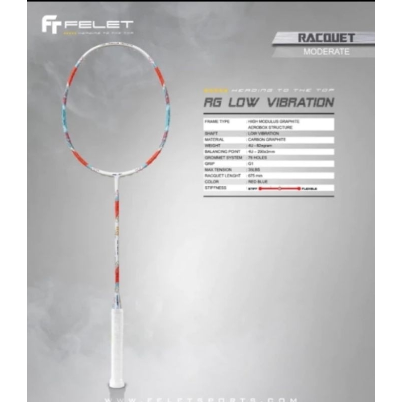 ORIGINAL RG FELET BADMINTON RACKET 35LBS | Shopee Philippines