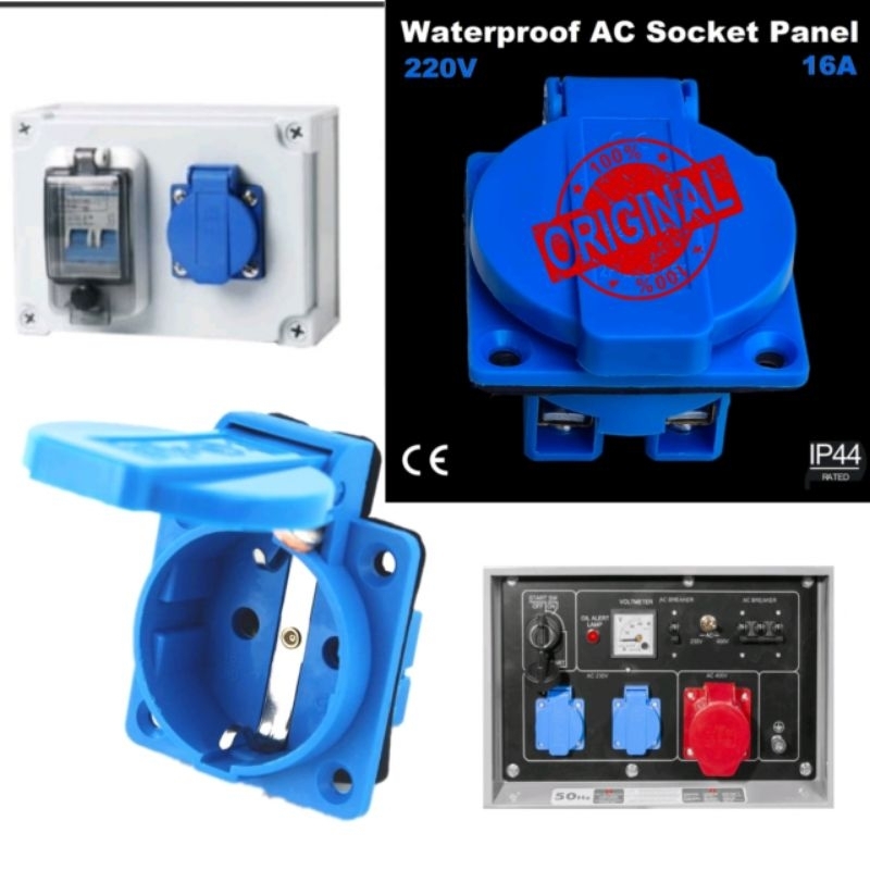Waterproof socket outdoor AC socket Genset socket box outlet Panel ...