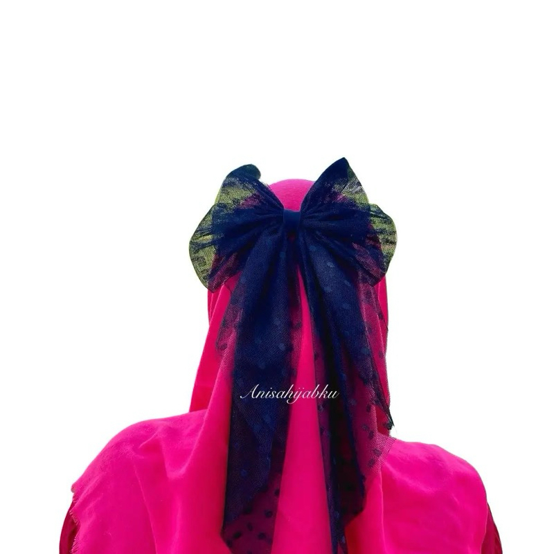 Tile Hijab Ribbon / Premium Tile Doty Hijab Ribbon / Back Hijab Ribbon ...
