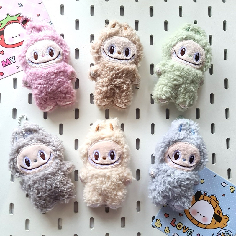 GANTUNGAN Labubu Fur Plushie Keychain Labubu Popmart Doll Shopee